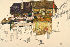 Skizze eines Dorfes in Schichten von Jose Santana