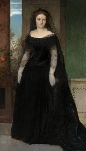 Arnold Bocklin ,portret van actrice Fanny Janauschek