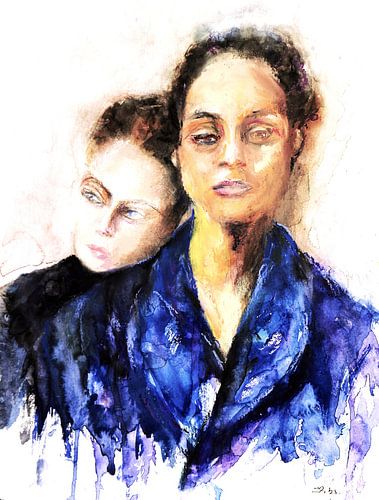 Gemeinsam sind wir stark!  (1) Aquarell, handbemalt.