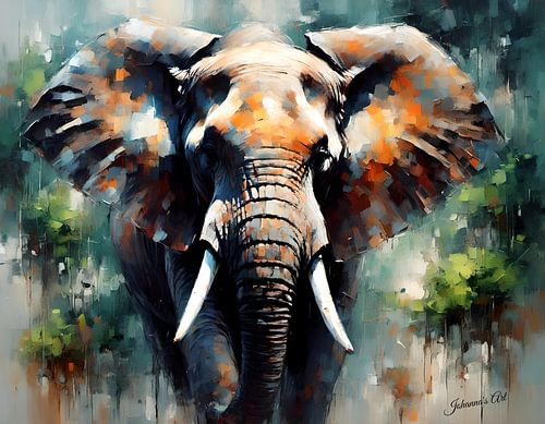Wilde dieren - Geabstraheerd surrealisme - Olifant 1