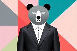 Ours stylisé en costume étroit sur Art & Soul Creations