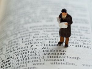 Man with newspaper #5