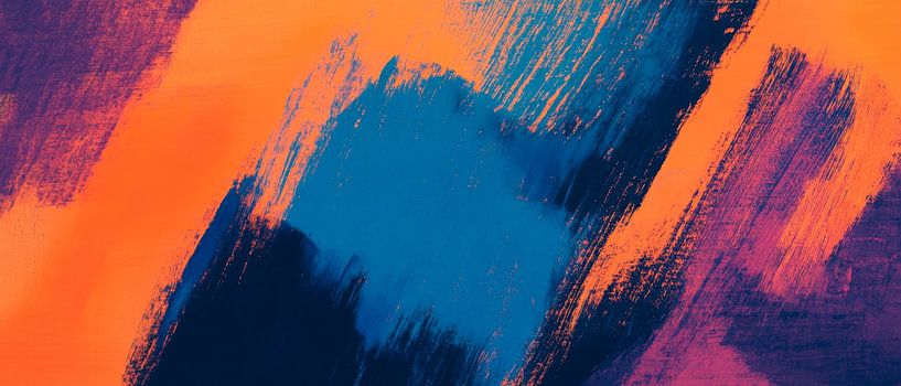 Coup de pinceau coloré - Abstrait et vivant par Poster Art Shop