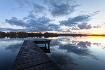 Coucher de soleil sur le lac Paterswoldsemeer