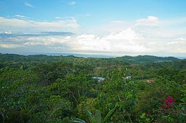 Blick von Ojochal auf den Regenwald und den Pazifik in Costa Rica von Alexander Ließ