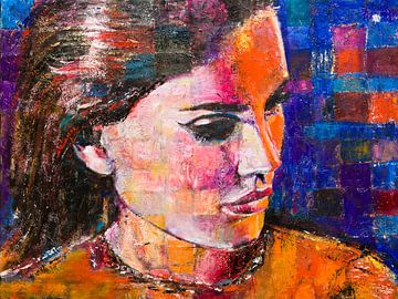 Lana Del Rey interprétation libre sur Anja Namink - Peintures