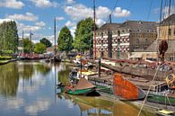 Oude haven van Gouda van Jan Kranendonk thumbnail