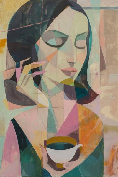 Kubistische Frau von Poster Art Shop