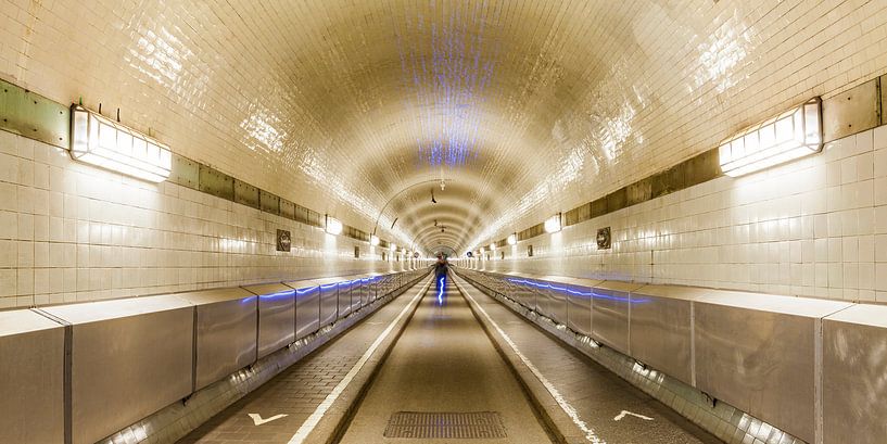 Old Elbe Tunnel in Hamburg by Werner Dieterich