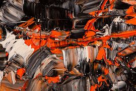 gros plan d'une peinture à l'huile épaisse sur Jan Fritz