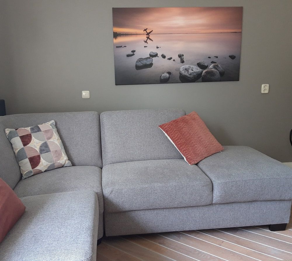 plane at sunset by Mario Visser