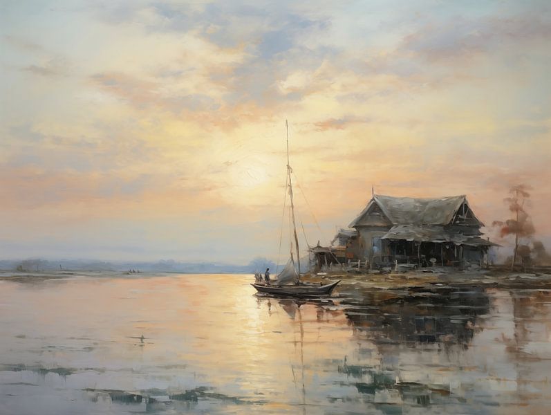 Landschap rustgevend 1 van Bert Nijholt
