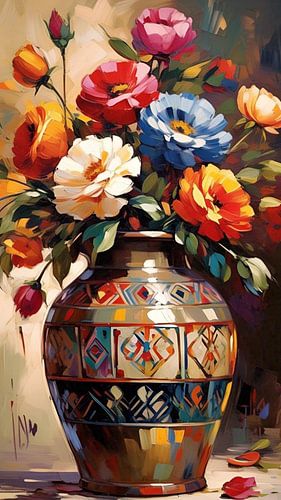 flower vase painting