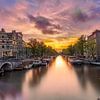 Zonsondergang bij de Papiermolensluis in Amsterdam van Dennisart Fotografie