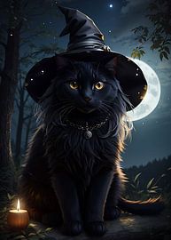 Zwarte kat van Bara Art051