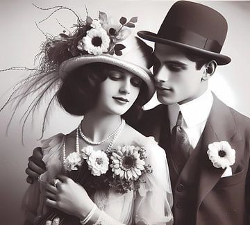 Amour femme et homme rétro années 30
