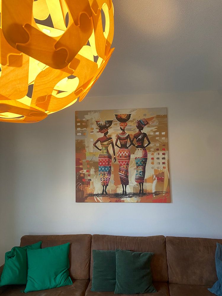 African grace - women in traditional dresses  by Poster Art Shop 