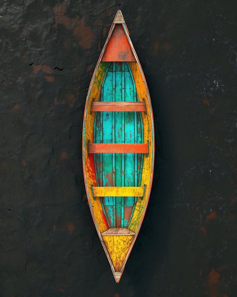 Boot van bovenaf van fernlichtsicht