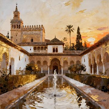 Alcazar of Seville, Spain by Johannas Art Creations