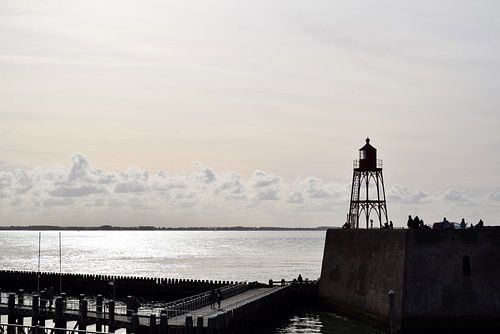 Vuurtoren in Vlissingen bij 'zilverlicht