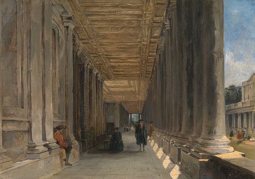 De zuilengalerij van Queen Mary's House, Greenwich, James Holland...