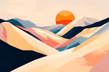 Berglandschap zonsondergang