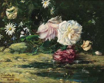 Bloemen op het water, Joaquín Sorolla y Bastida