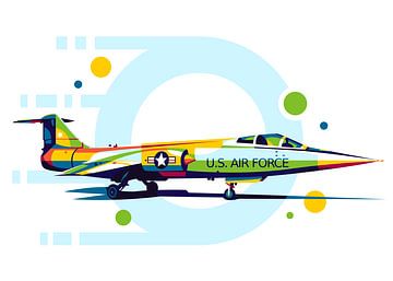 F-104 Starfighter in Pop Art by Lintang Wicaksono