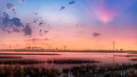 Stille winterdauw over de Biesbosch en Amercentrale van Z6Focus