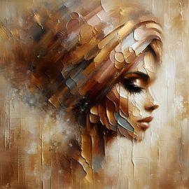 femme avec turban sur FoXo Art