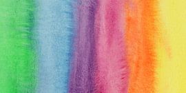 Arc-en-ciel (joyeux tableau abstrait aquarelle couleurs pastel rose bleu drapeau arc-en-ciel papier  sur Natalie Bruns