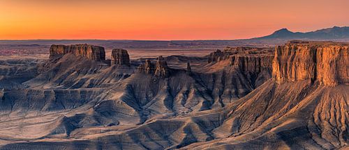 Panorama  van de Badlands, Utah