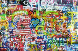 Splash of Colour on Graffiti Wall for Modern Industrial Lofts by Carolina Reina Photography