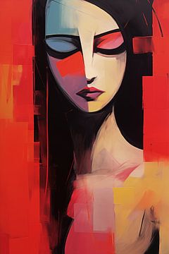 Abstract gezicht van Bert Nijholt