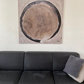 Klantfoto: Cirkel (gezien bij vtwonen) van Pieter Hogenbirk, op canvas