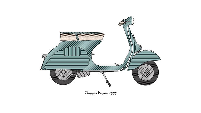 Piaggio Vespa, 1959 van Victor Weijers