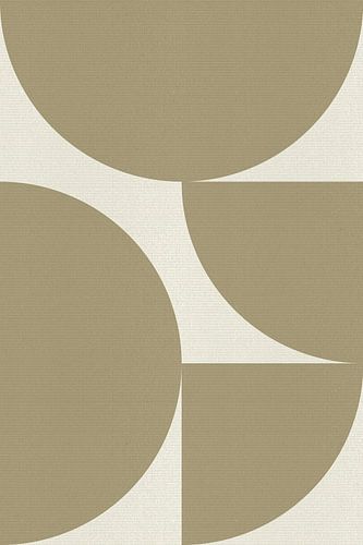 Abstracte geometrische vormen in neutrale kleuren. Zand en wit