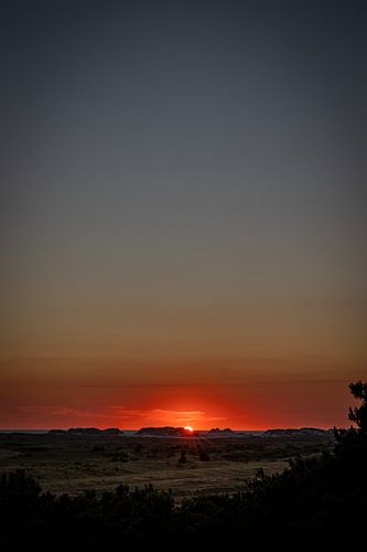 Zonsondergang bij Seinpaalduin op Terschelling