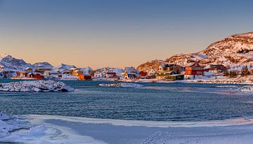 Sommarøya in de winter, Noorwegen