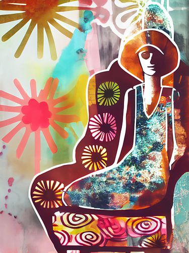 Femme sur une chaise sur Bianca ter Riet