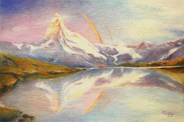 Matterhorn with Rainbow by Marita Zacharias