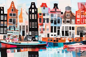 Auf den Grachten von Amsterdam, Collage von Amsterdam