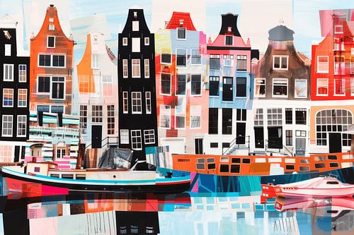 Auf den Grachten von Amsterdam, Collage von Amsterdam