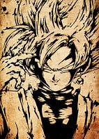 Goku zwart wit