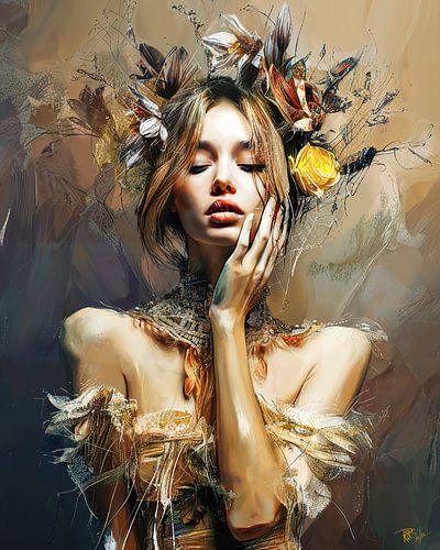 Porträt Frau "Geflüster der Natur "