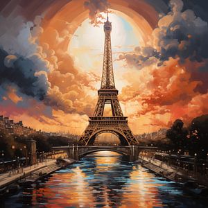 Eiffel Tower sunset
