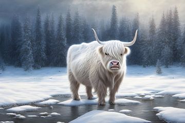Winterdieren: Schotse hooglander van Nicolette Vermeulen