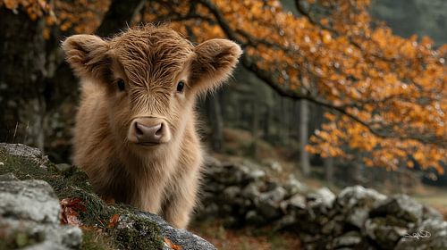schotse hooglander / schotse hooglander kalfje