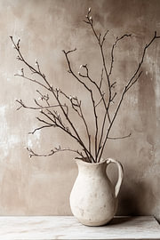 Branches dans un vase rustique en terre cuite sur Imperial Art House