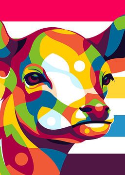 Little Deer Portrait in Pop Art Style by Lintang Wicaksono